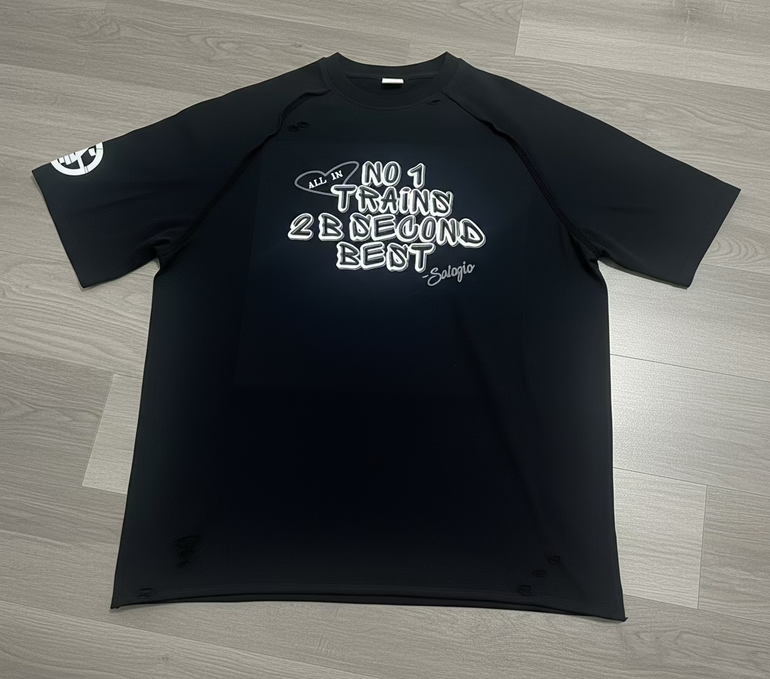 All In One Oversized Distressed T Shirt