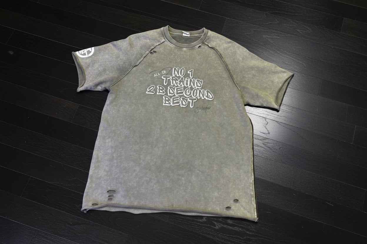 All In One Oversized Distressed T Shirt