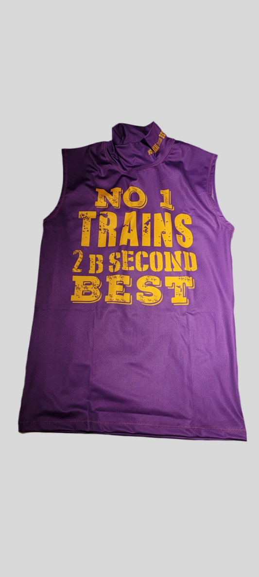 No 1 Trains Sleeveless Turtleneck Compression Shirt