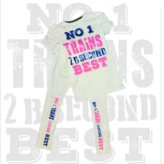 NO 1 TRAINS LONG COMPRESSION PANTS W/ REGULAR COMPRESSION TOP SET